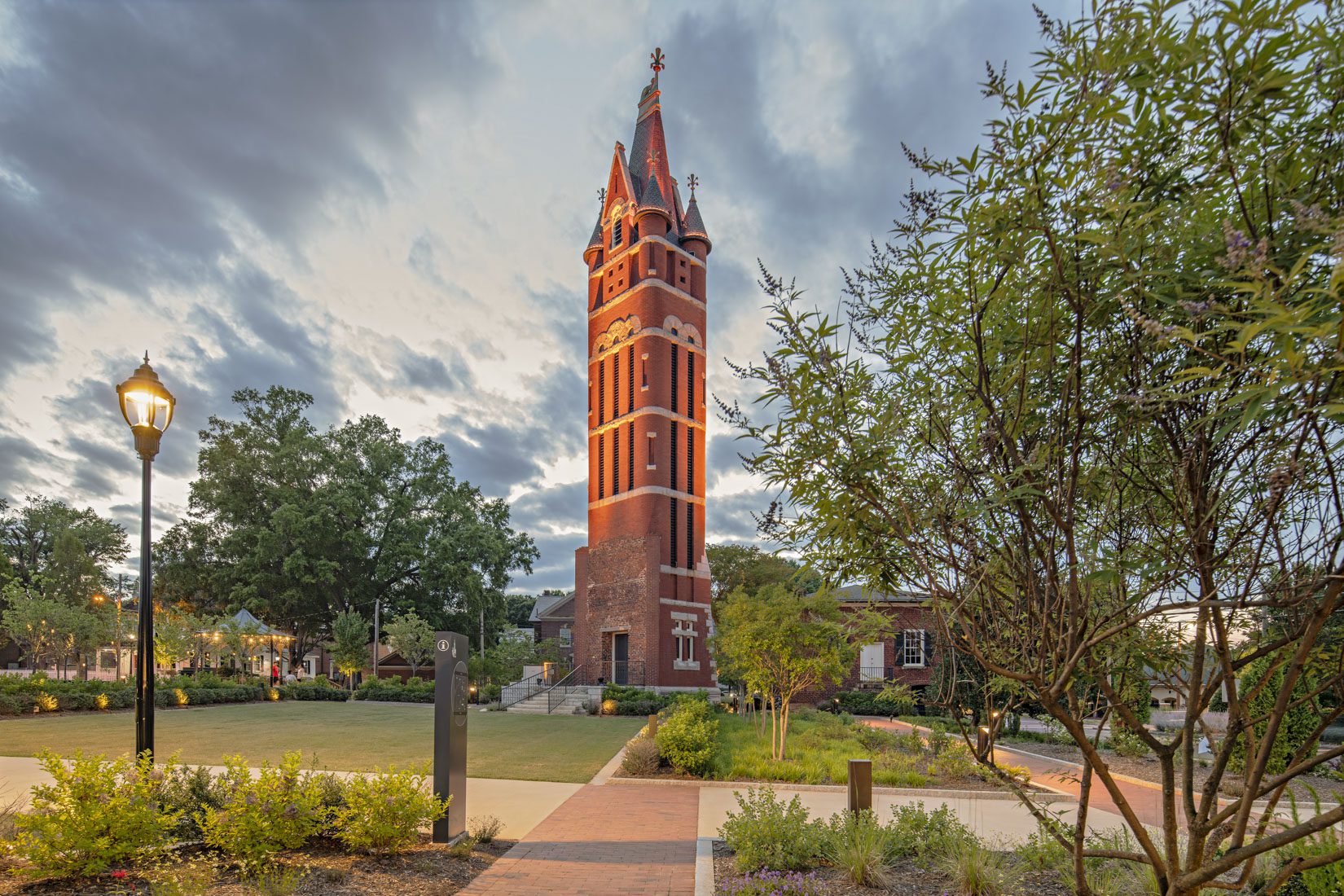 Bell Tower and Green Park scenic area in Salisbury North Carolina