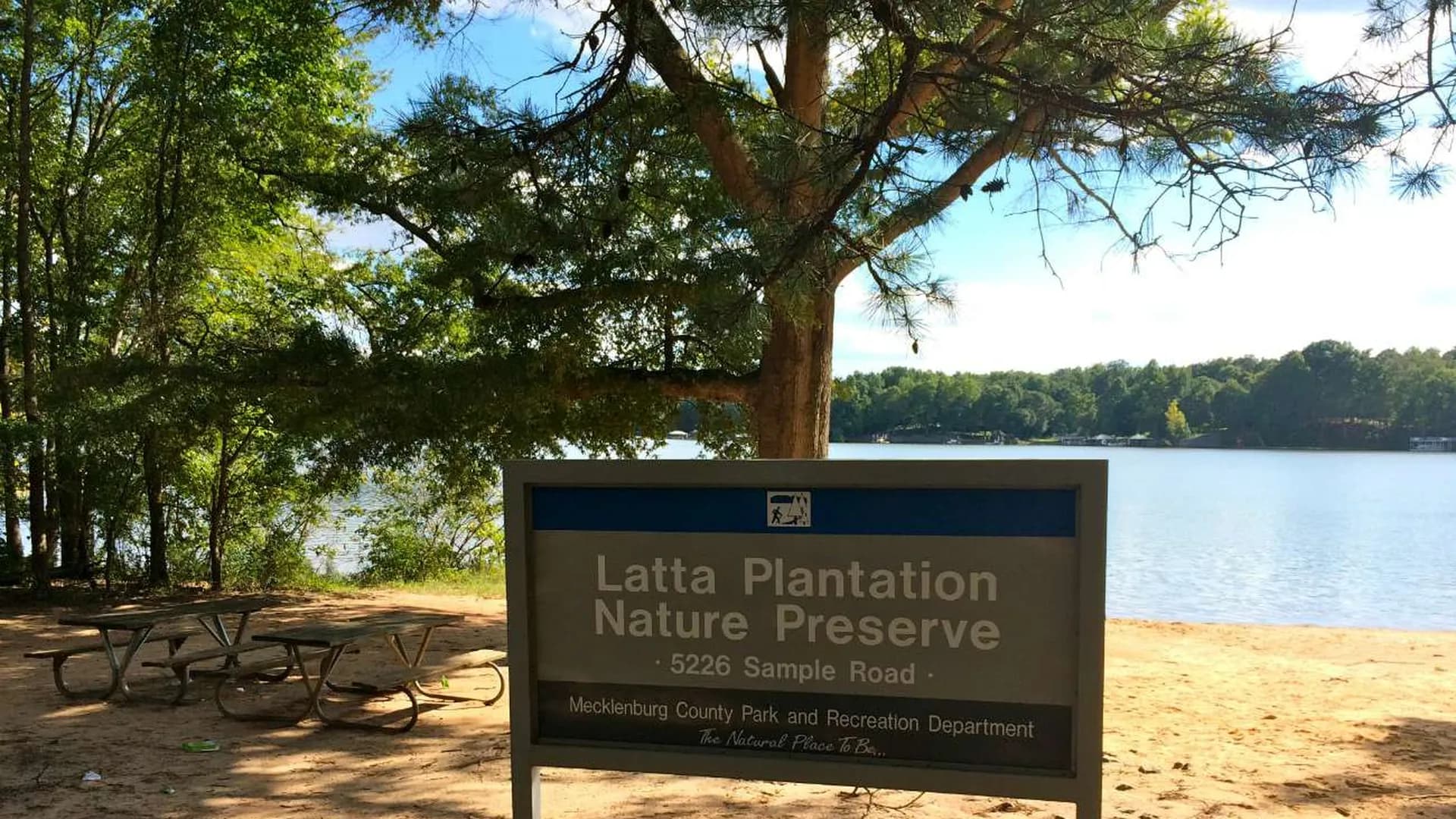 Latta Plantation Nature Preserve walking trails in Huntersville