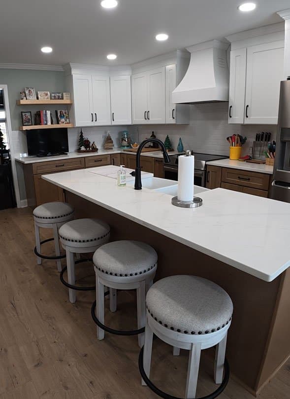 Calacatta kitchen harmony featuring marble countertops and sophisticated design